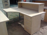 Reception Desk - Maple - L Shape with Drawers