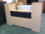 Reception Counter - Maple & Black Grid - 2 Tower