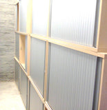 Desk Height Maple Roller Door Credenzas - Silver Door - 80 cm. Length  R850 each