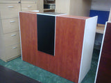 Reception Counter - Cherry with Black Overlay